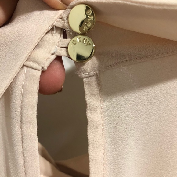 New DKNY Sheer Pink Collar Blouse - Picture 10 of 11